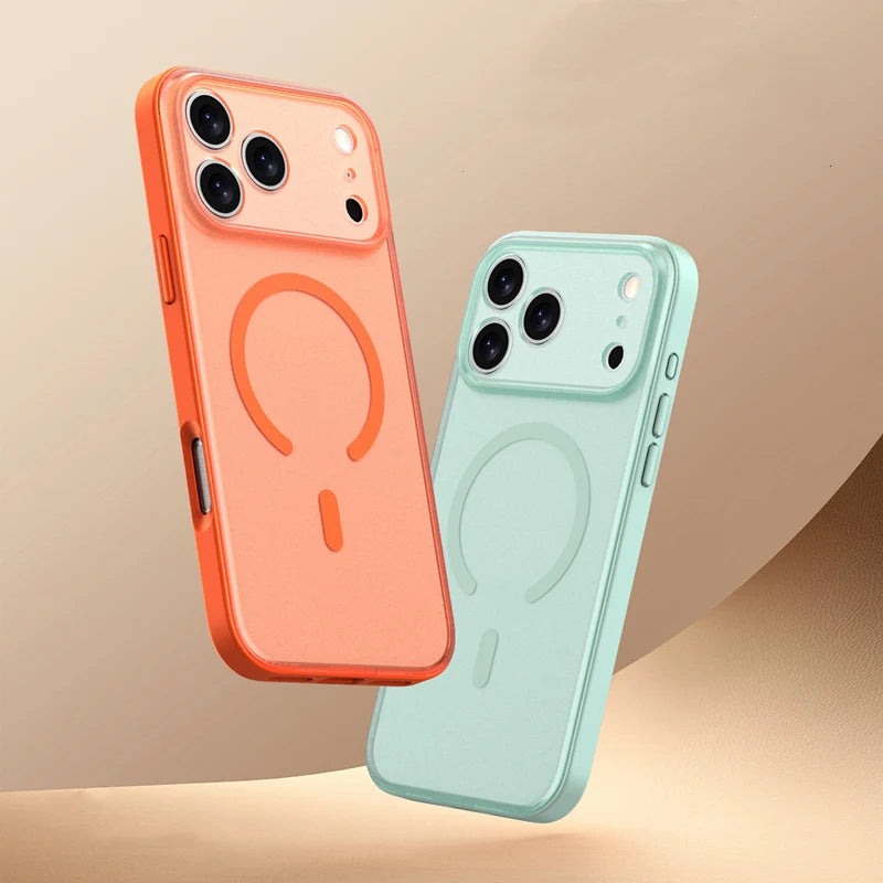 Frosted Translucent MagSafe Matte Case for iPhone 17 | Sleek Design & Wireless Charging