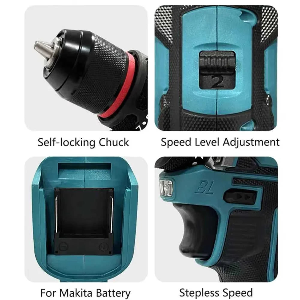 10mm Brushless Electric Impact Drill Driver 2-Speed Cordless Power Tool for Home DIY Construction 18V Battery Not Included The jack market .AU The jack market .AU Home $ 84 14:771#No battery