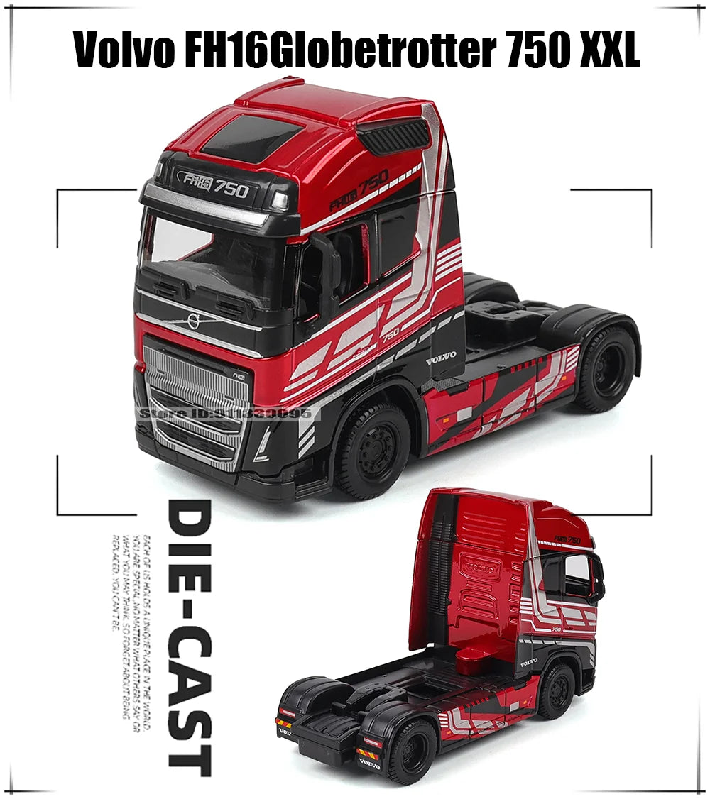 Bburago 1:43 Transport vehicle front end Volvo FH16Globetrotter 750XXL model simulation car model alloy car toy male collection