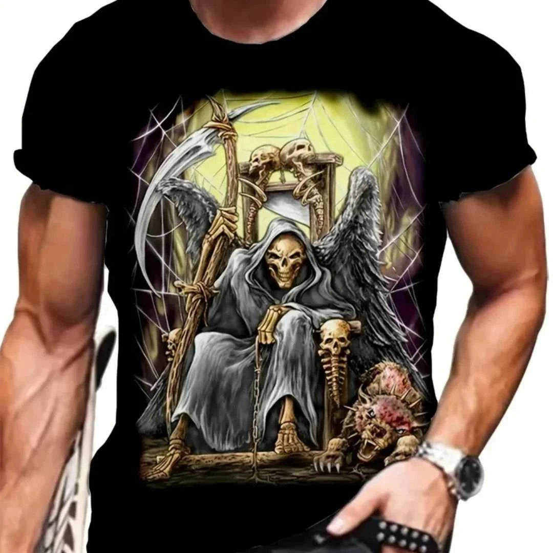 Men's Horror Skull Print T-Shirt 3D Print Vintage O-Neck Short Sleeve Fashion Oversized T-Shirts Men's Summer Street Clothing The jack market .AU The jack market .AU Men Fashion $ 25 14:771#P2TGL22WU;5:100014066