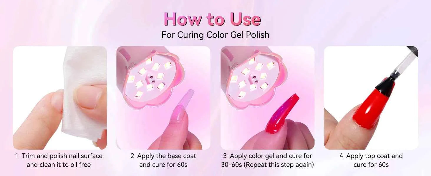 Makartt Mini UV LED Nail Lamp - Rechargeable & Fast-Curing Gooseneck Design for Perfect Gel Nails at Home