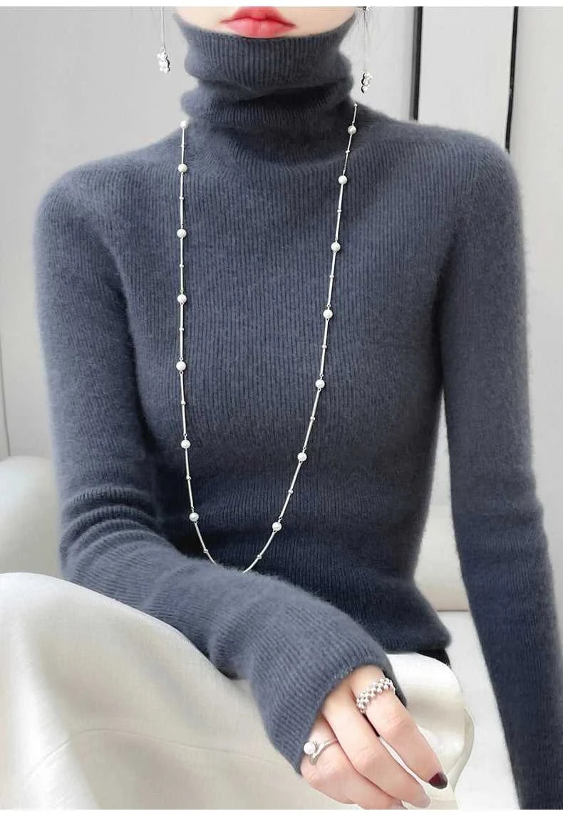 100% Merino Wool Long-sleeved Turtleneck Pullover Women's Autumn Winter Slim Sweater Basic Women's Clothes Cashmere Sweater The jack market .AU The jack market .AU Woman Fashion $ 75 14:1052#black;200007763:201336100;5:4182