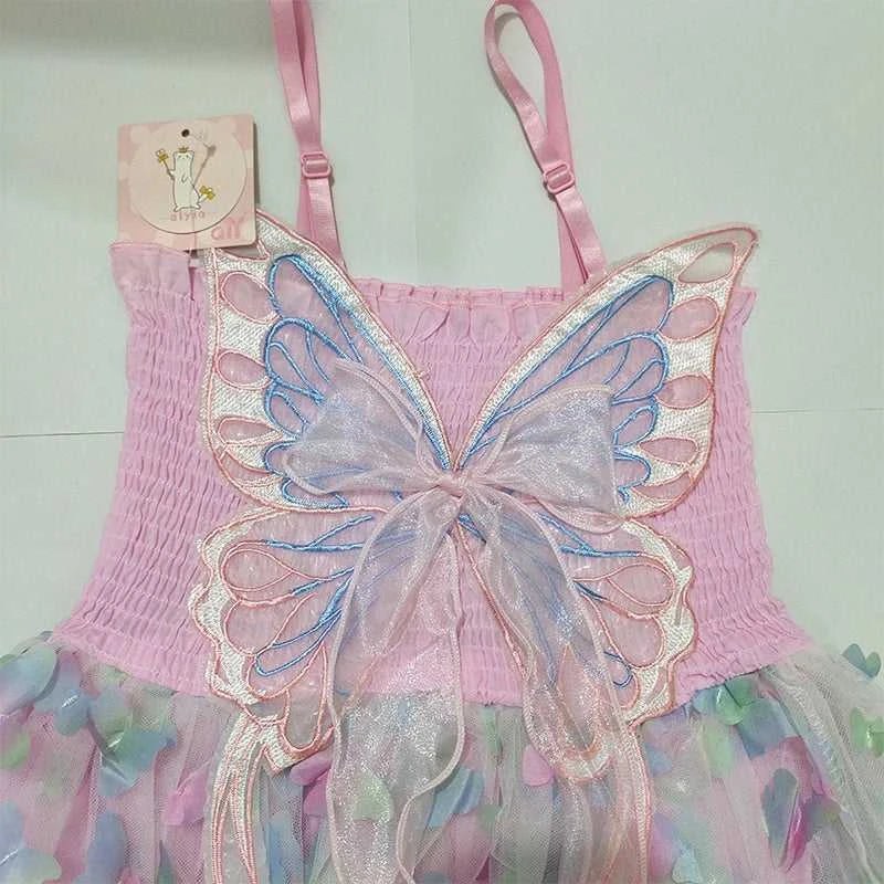 Girls Summer Elegant Dress With Large 3D Butterfly Wings Gauze Princess Dress Bow Kids Sleeveless Birthday Party Evening Dresses The jack market .AU The jack market .AU Mum & Kids: Essential Products for Every Family $ 46 14:496#dress Led lights;200000463:200004192#8T