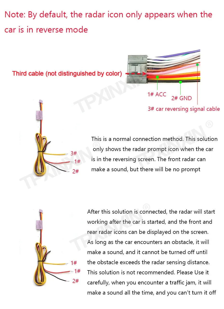 Auto parts Android navigation Car Parking Sensor Kit Reverse Backup Radar Sound Alert Indicator Probe System 4 Probe Beep Sensor