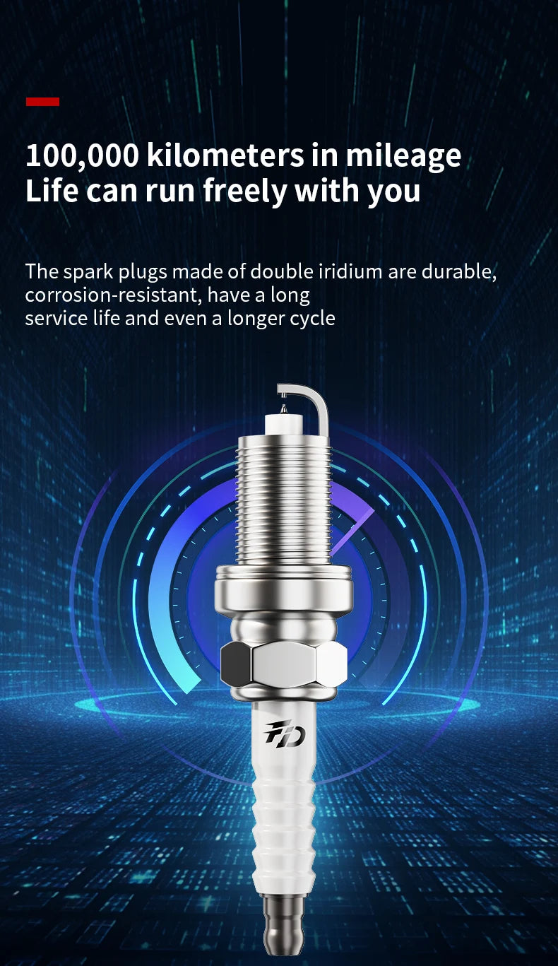 ‌High-efficiency Surging power Original factory quality Double iridium Spark plugs for JAC S 2 S3 S4 S5 S7 Sunray T6 T8 T8 Pro