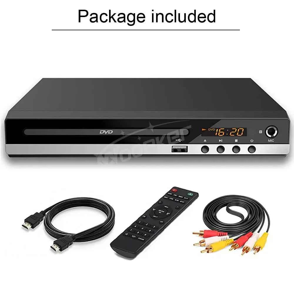 Woopker B29 HD 1080p  CD/EVD/VCD DVD Player with AV and HD Outputs  Home Digital Media Player with USB and Microphone Ports