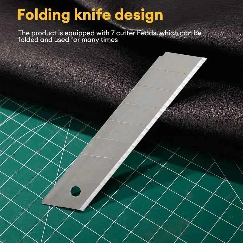 Deli 10Pcs Stainless Steel Snap-Off Utility Knife Blades for Retractable Cutters