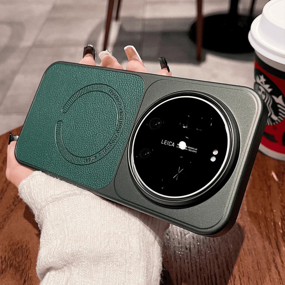 Case For Xiaomi 17 Ultra Luxury Invisible Magnetic Lychee Anti-Fingerprint Texture Leather Cover For MI 17 Ultra Bumper Funda