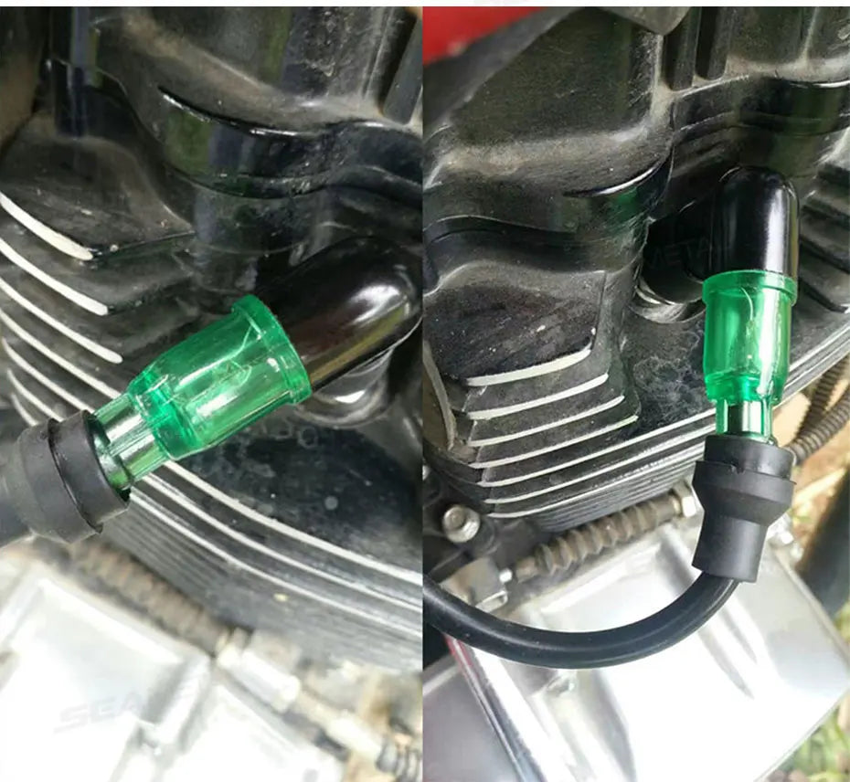 BLALION Motorcycle Flash Spark Plug Cap Universall Motorcycle Ignition Spark Plug Cap 90Degree Flashing Spark Plug Cap For Moto