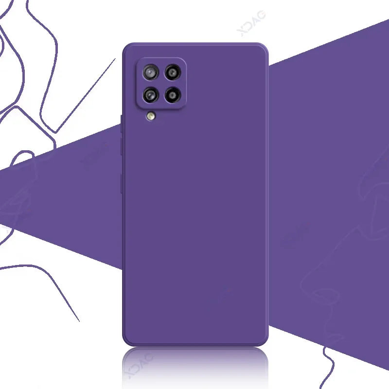 Samsung Luxury Soft Square Liquid Silicone Case - Ultimate Protection for Galaxy A22 4G & A42 5G