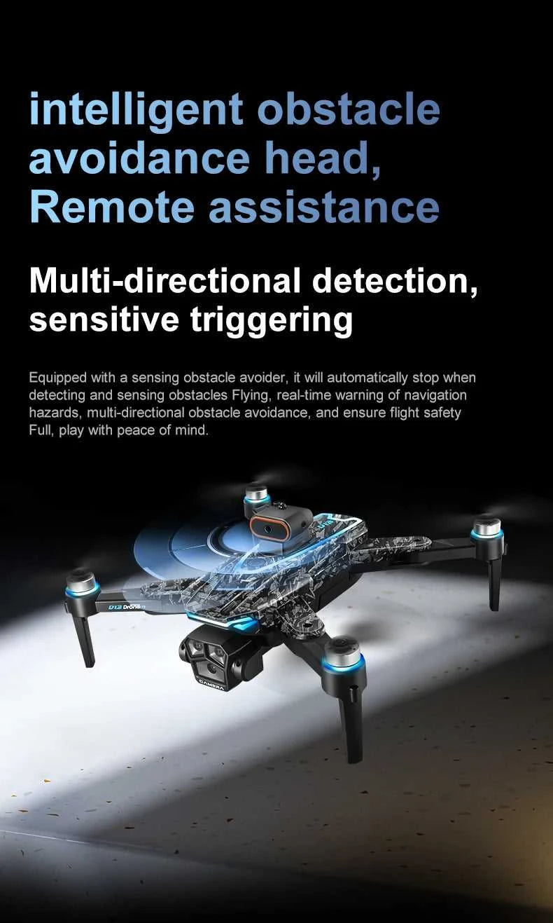 New D13 RC Drone 4K Professional HD Triple Camera 5G WIFI FPV Dron 360° Obstacle Avoidance Brushless Large Screen Quadcopter Toy The jack market .AU The jack market .AU Drones $ 128 14:29#D13-Screen Drone
