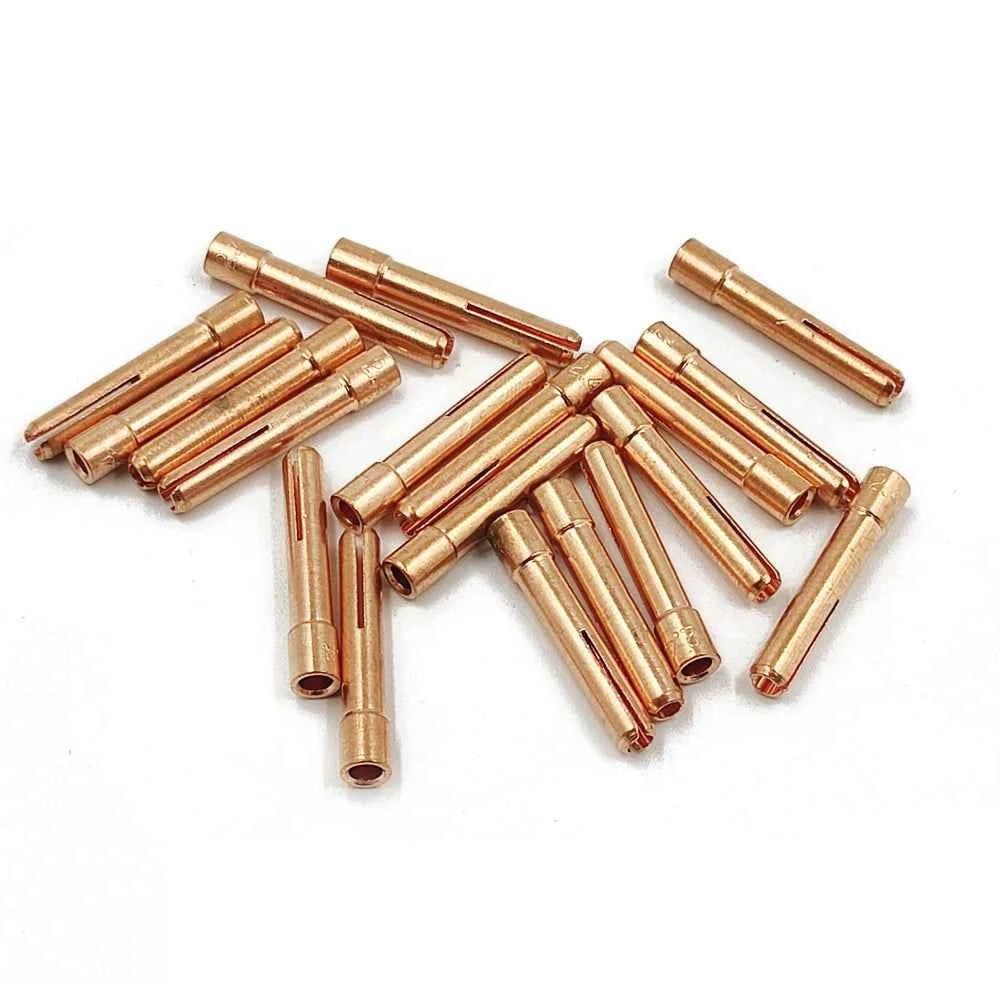 Argon Welding Torch Consumable Collet Body 1.0mm 1.6mm 2.0mm 2.4mm 3.2mm 4.0mm WP9 WP20 WP25 TIG Tungstens Electrodes Collet