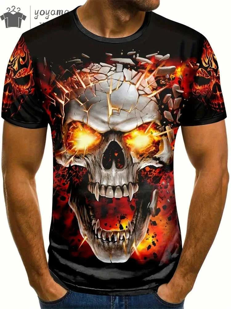 Men's Horror Skull Print T-Shirt 3D Print Vintage O-Neck Short Sleeve Fashion Oversized T-Shirts Men's Summer Street Clothing The jack market .AU The jack market .AU Men Fashion $ 25 14:771#P2TGL22WU;5:100014066