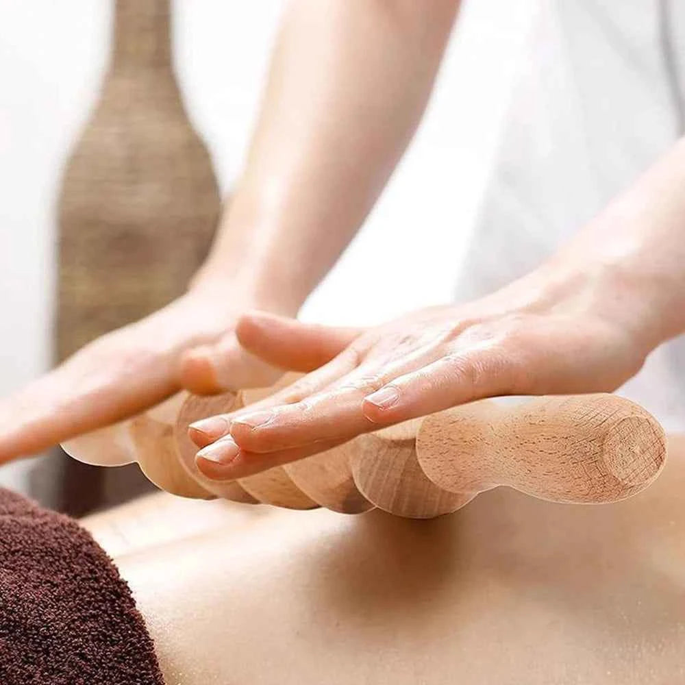 Wooden Wonders 4-in-1 Therapy Massage Kit – Anti-Cellulite & Muscle Pain Relief for Body Shaping