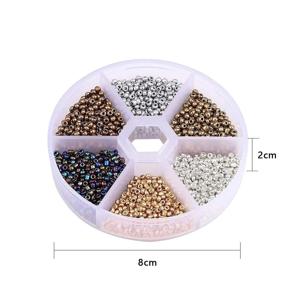 3900pcs Glass Rice Beads 6 Grid Set Box Loose Beads Handmade Bead String Material Pack DIY Bracelet Necklace Jewelry Accessories The jack market .AU The jack market .AU Jewellery & Chains $ 48 14:29;5:100016944#2mm about3900pcs