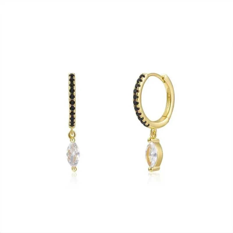 TIANDE Black Zircon Hoop Drop Earrings for Women Gold Plated Piercing Women's Dangle Earrings Set 2022 Fashion Jewelry Wholesale The jack market .AU The jack market .AU Jewellery & Chains $ 48 200001034:200025551#JQH0068-SS-5