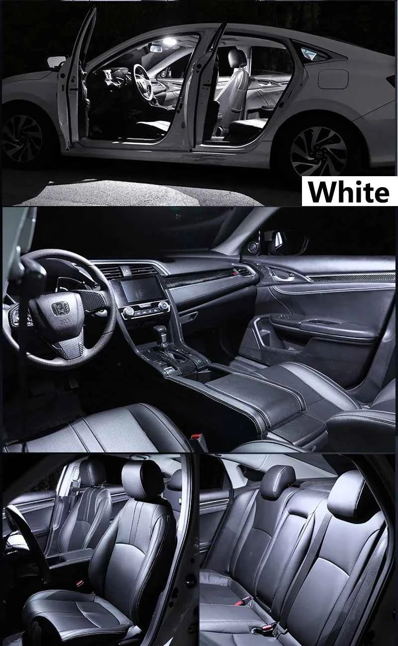 ZITWO 9Pcs Car Indoor Lamp For Honda Civic 8 MK8 8th Generation 2006 2007 2008 2009 2010 2011 LED Bulb Interior Plate Light Kit