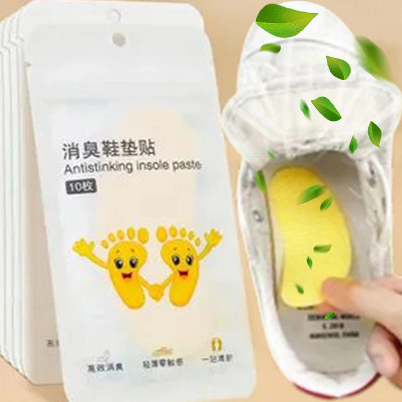 12/120Pcs Shoes Deodorant Sticker Deodorant Foot Odor Sneaker Smell Fresh Fruity Aroma Insole Sterilization Sticker Wholesale
