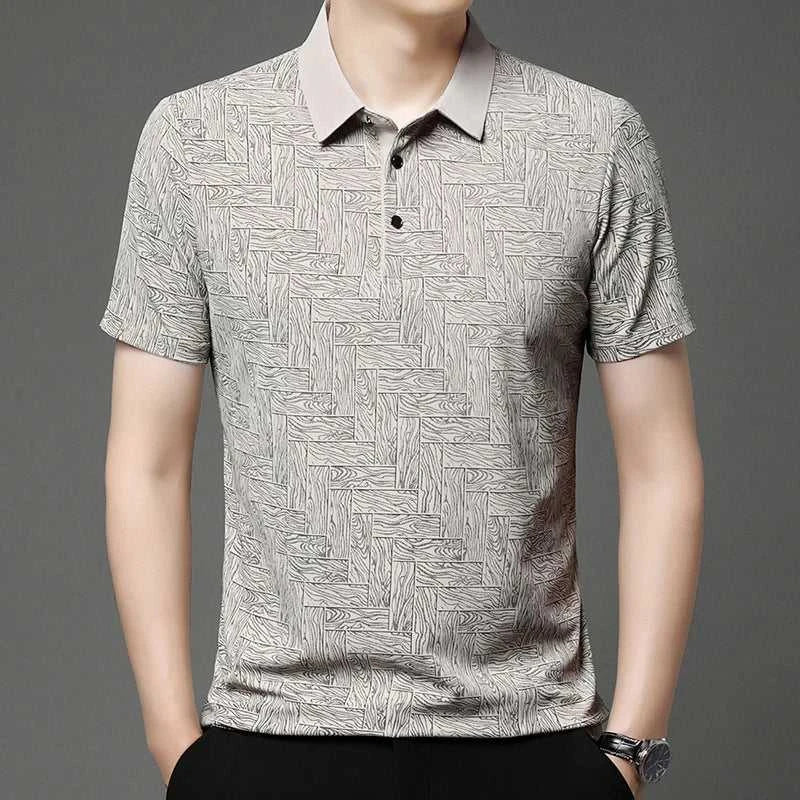 2024 Summer New Men's Business Print Short Sleeved POLO Shirt Comfortable and Cool Casual Fashion T-shirt The jack market .AU The jack market .AU Men Fashion $ 30 14:350852;5:4182