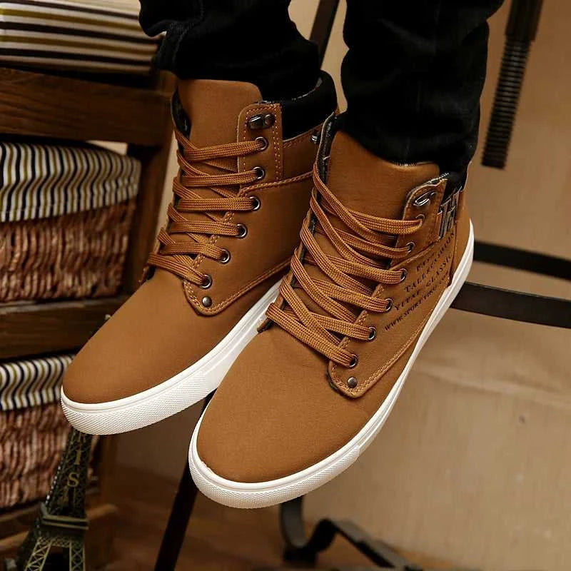 2025 Spring New Korean Edition Men's Shoes High Top Board Shoes Retro Casual Lace Up Men's Fashion High Top Snow Casual Shoes The jack market .AU The jack market .AU Step Up Your Style: Trendy Shoes for Every Occasion! $ 86 14:1254#khaki;200000124:100010483