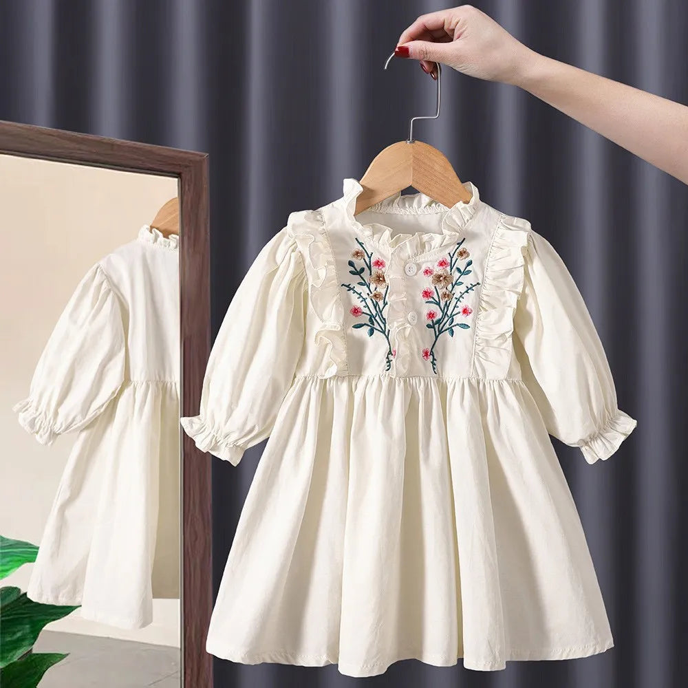 Sweetheart Couture Princess Dress - Casual Pink Cotton-Linen Dress with Big Turn Down Collar for Summer 2023