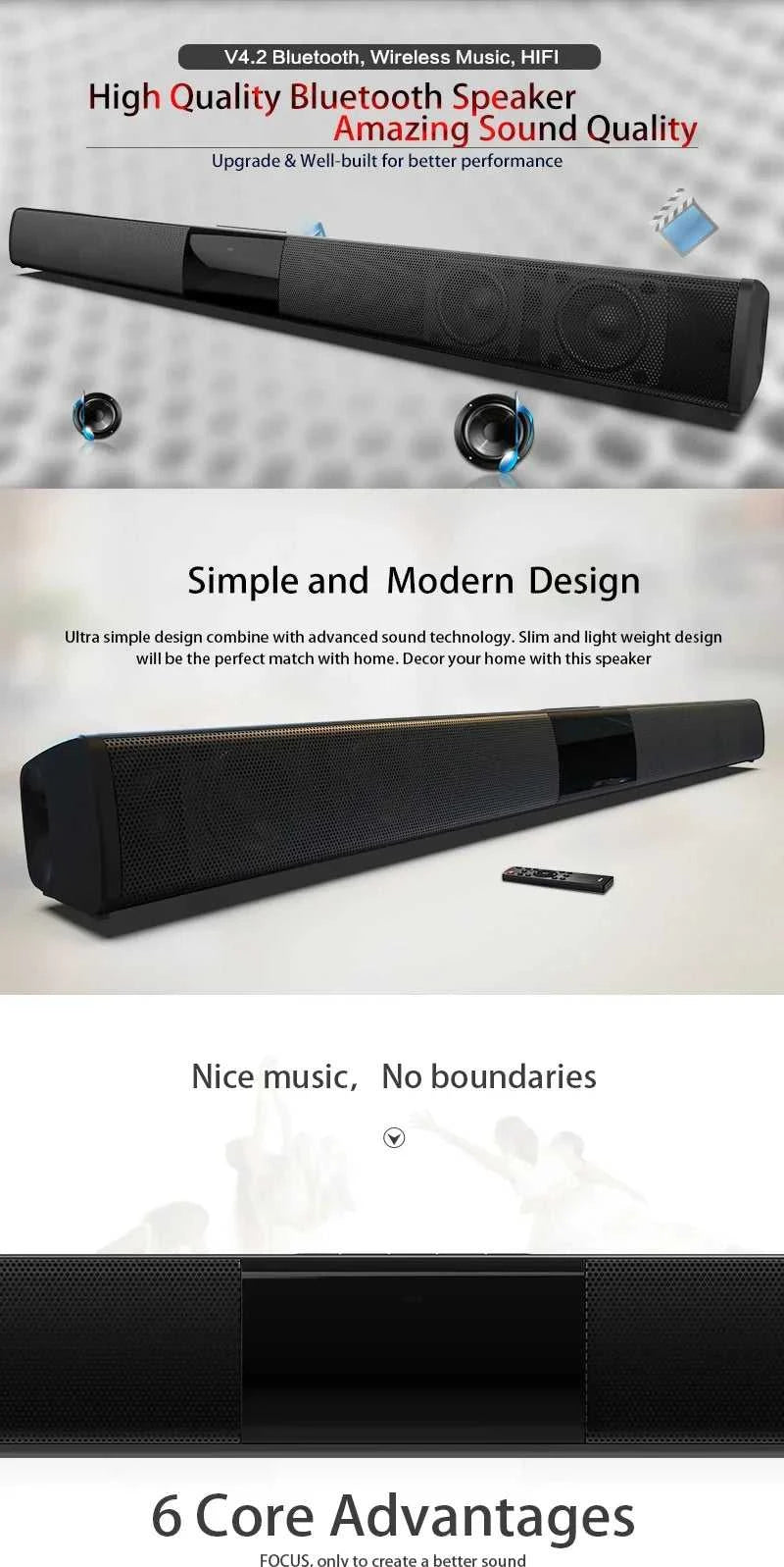 40W Soundbar TV Portable Bluetooth-compatible Speaker Sound Bar Wireless Column Home Theater Sound System RCA AUX For TV PC The jack market .AU The jack market .AU Accessories Electronics $ 95 14:347#BS28A 330x50x50mm