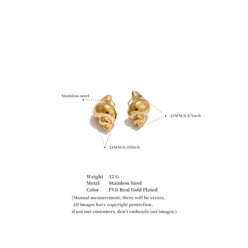 Yhpup Ocean Element Stainless Steel Metal Texture Conch Stud Earrings for Women Popular Summer Holiday Jewelry Bijoux Femme The jack market .AU The jack market .AU Jewellery & Chains $ 53 200001034:361181#YH5129A Platinum