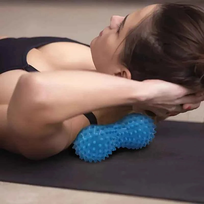 Peanut Massage Spiky Ball - Deep Tissue Roller for Foot, Neck, & Back Relief