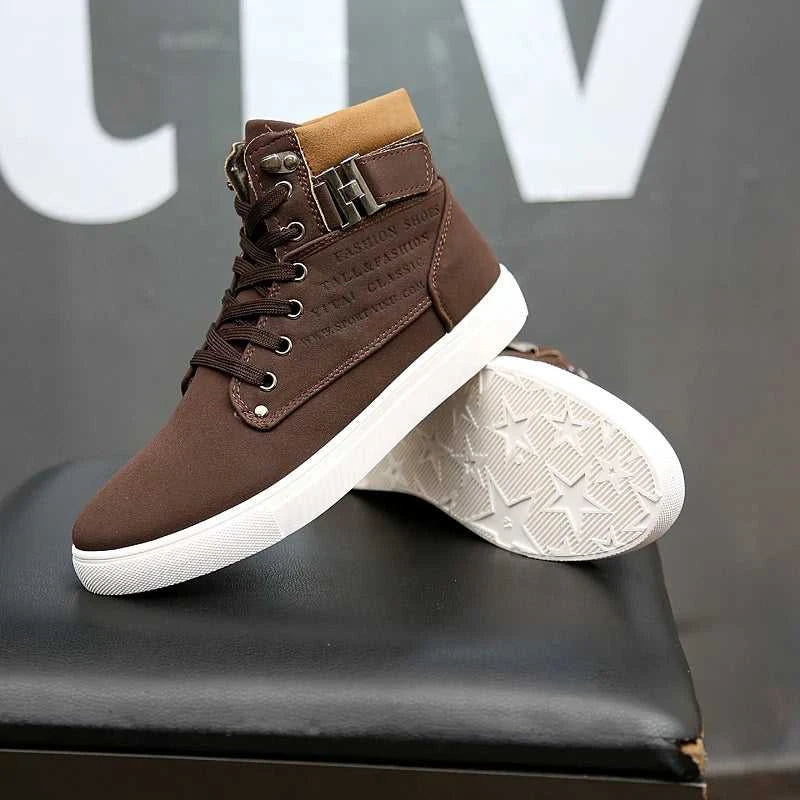 2025 Spring New Korean Edition Men's Shoes High Top Board Shoes Retro Casual Lace Up Men's Fashion High Top Snow Casual Shoes The jack market .AU The jack market .AU Step Up Your Style: Trendy Shoes for Every Occasion! $ 86 14:1254#khaki;200000124:100010483
