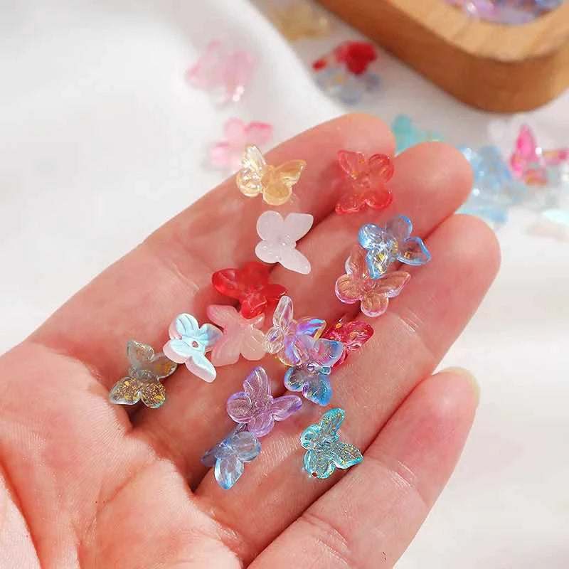 New Design Butterfly Glass Beads Handmade Material 10mm Gradient Loose Pendant Jewelry Accessories For Earring DIY Charms Beads The jack market .AU The jack market .AU Jewellery & Chains $ 53 14:200004891#10;200000196:1181#10mm (50PCS)