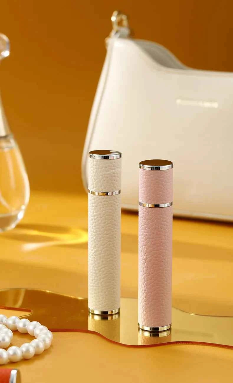 Luxia Portable Perfume Atomizer - Refillable 10ML Leather Travel Spray Bottle