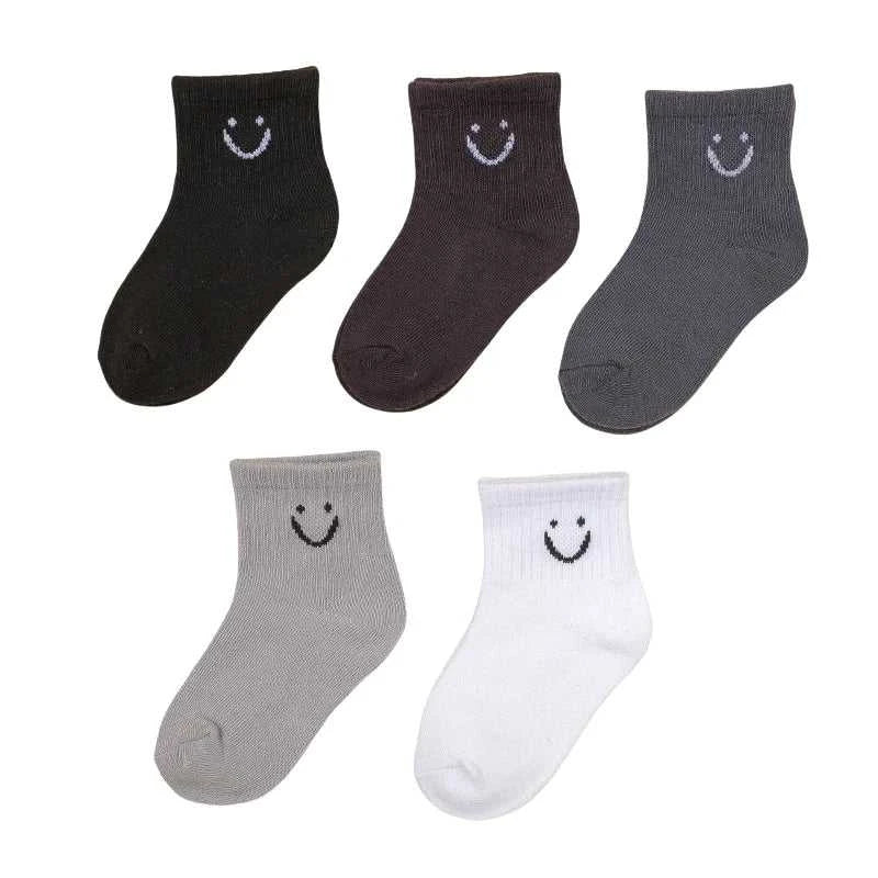 5 pairs Baby Cartoon Pattern & Solid Color Socks，happy face pattern kid's socks The jack market .AU The jack market .AU Mum & Kids: Essential Products for Every Family $ 24 14:193;5:200000298#3-5Y