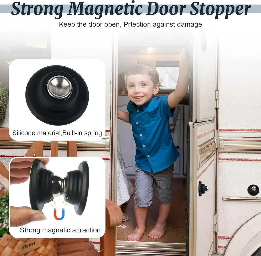 Magnetic Door Stopper Holder Free-punch Kitchen Door Stop Silicone Anti Collision Windproof Household Accessories Retainer The jack market .AU The jack market .AU Home $ 50 14:10#white