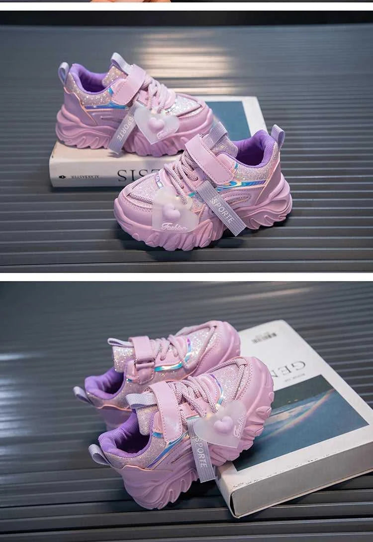 Girls Sports Shoes Kids Running Sneakers for School Fashion Cute Shiny Non-slip Children's Casual Shoes with Heart Spring Autumn The jack market .AU The jack market .AU Mum & Kids: Essential Products for Every Family $ 48 14:496;200000124:100010441