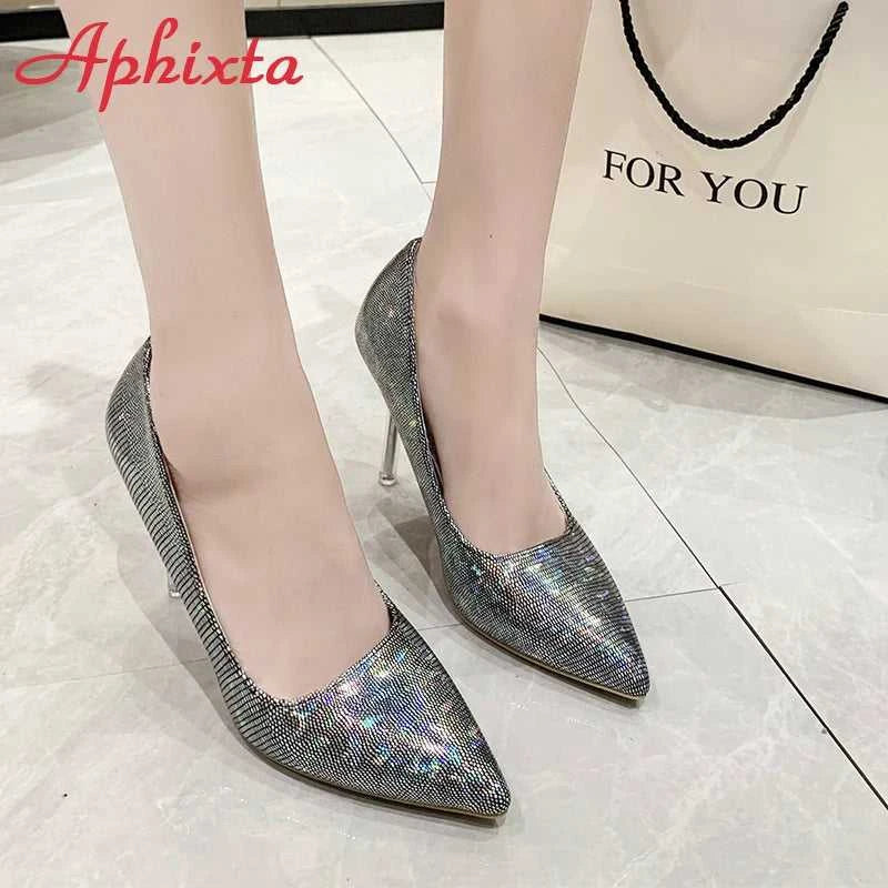Aphixta 10cm High Tansparent Stiletto Heels Women Pumps Dazzle Colorful Official Party Shoes Big Size 33-50 The jack market .AU The jack market .AU Step Up Your Style: Trendy Shoes for Every Occasion! $ 82 14:173#Pink;200000124:200006266#50