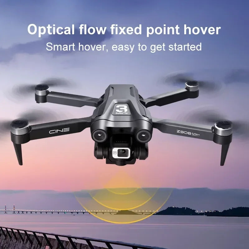 Z908 Pro Max Outdoor Drone Dual Camera Professional Brushless Motor GPS Optical FlowObstacle Avoidance Folding Quadcopter 8K