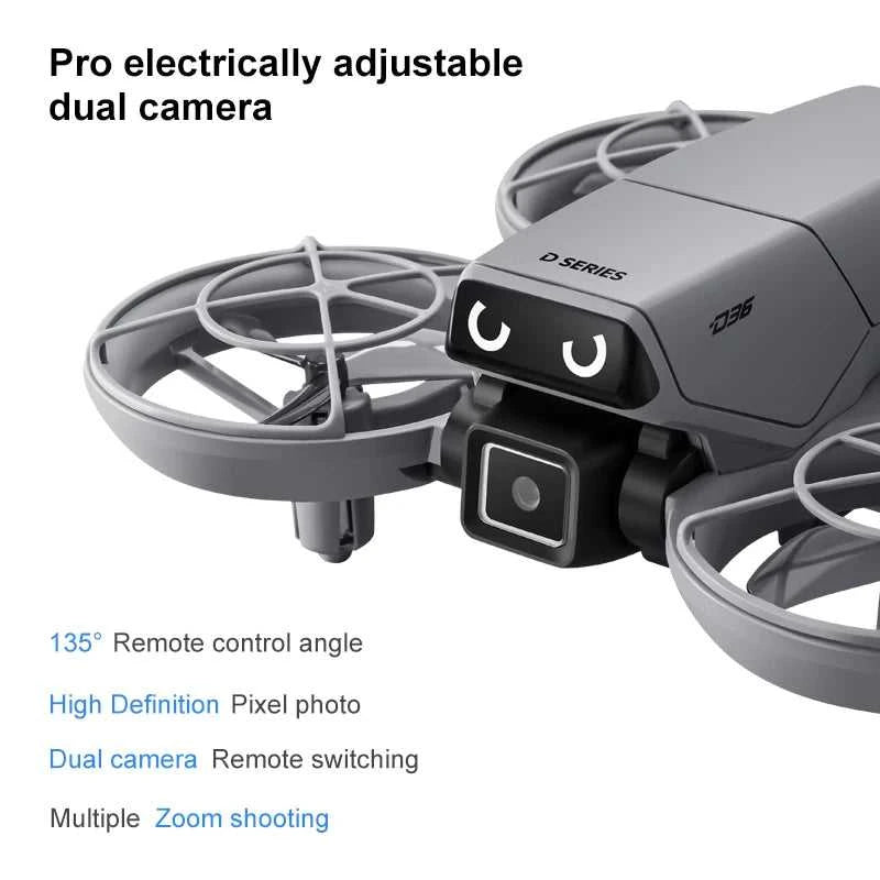 Lenovo D36 Drone 4K HD 8k Triple Camera FPV Brushless Motor Obstacle Avoidance Foldable RC Quadcopter Professional Aerial The jack market .AU The jack market .AU Drones $ 131 14:691#D36-Gery-4K-1B