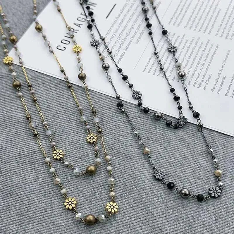 Stackable Double Layered Flower Beaded Chains Necklaces for Women Bohemian Ethnic Style Glass Beaded Sweater Chain Jewelry The jack market .AU The jack market .AU Jewellery & Chains $ 55 200001034:200003759#XL1113-S
