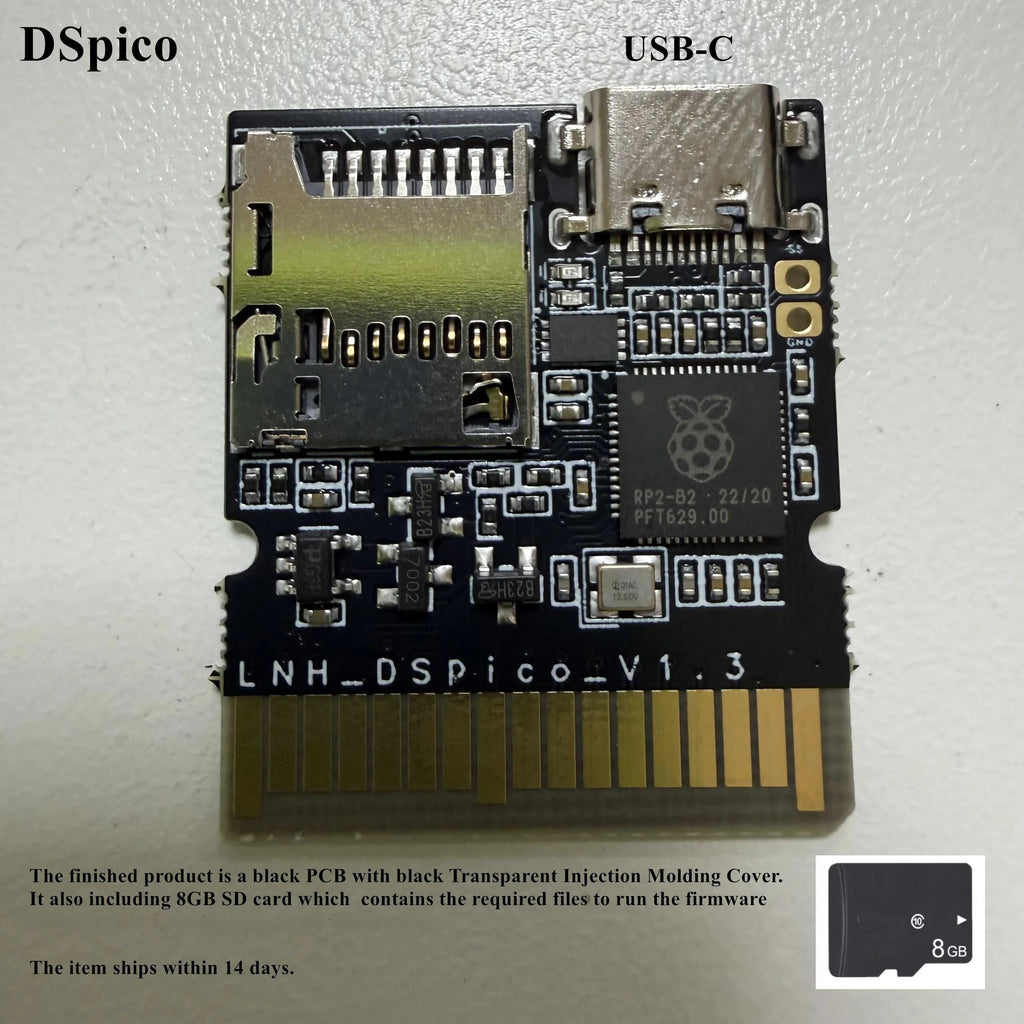 DSpico USB-C Flashcart Open Source for DS DSi NDS Lite DSiLL XL and 2DS 3DS New3DSXL LL The jack market .AU The jack market .AU Accessories Electronics $ 81 14:201766813#Black Transparent