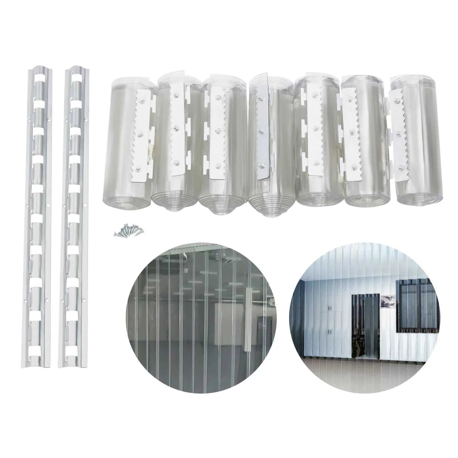 7Pcs PVC Strip Curtains,200x105cm Transparent Soft Door Strips Screen 2mm Thick Windproof Waterproof Antistatic Door Curtain Kit The jack market .AU The jack market .AU Home $ 112 14:618;200007763:201336101