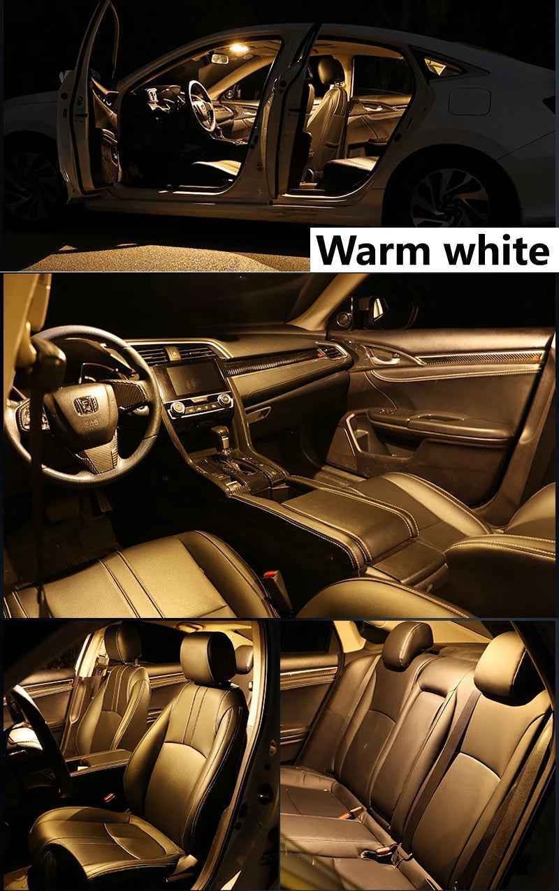 ZITWO 9Pcs Car Indoor Lamp For Honda Civic 8 MK8 8th Generation 2006 2007 2008 2009 2010 2011 LED Bulb Interior Plate Light Kit