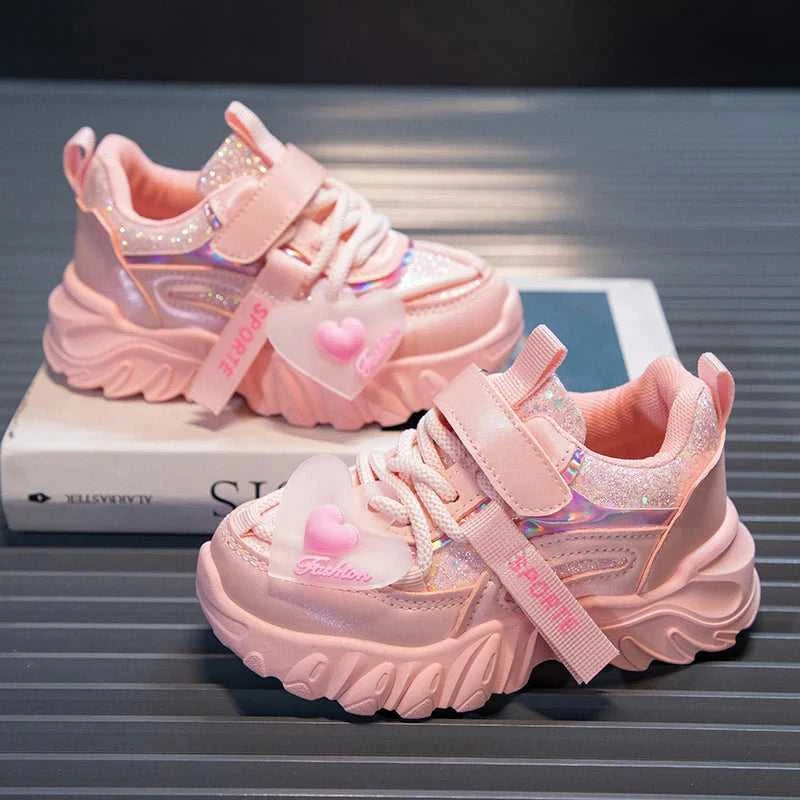 Girls Sports Shoes Kids Running Sneakers for School Fashion Cute Shiny Non-slip Children's Casual Shoes with Heart Spring Autumn The jack market .AU The jack market .AU Mum & Kids: Essential Products for Every Family $ 48 14:496;200000124:100010441