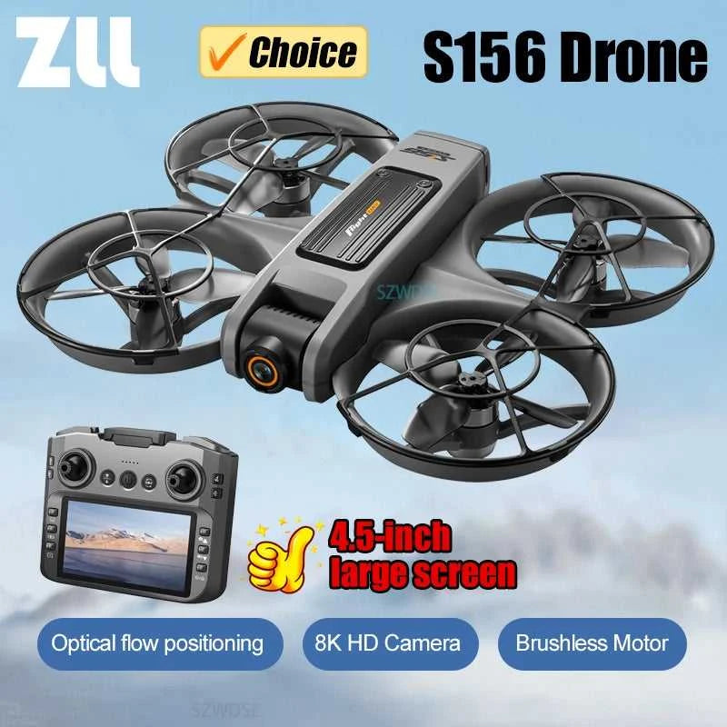 New S156 Drone 8K HD Aerial Photography Brushless Motor Dual Camera Drone With Screen All-Around Obstacle Avoidance Drone The jack market .AU The jack market .AU Drones $ 128 14:350852