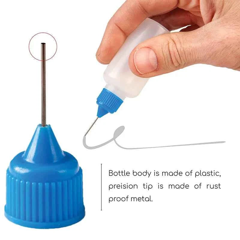 5Pcs 3ml 5ml 10ml 15ml 30ml 50ml 100ml 120ml Empty Plastic Squeezable Needle Tip Cap Dropper Bottles Eye Liquid Juice Containers