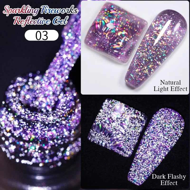 PUENTE Cat Eye Magnetic Gel Nail Polish - Vibrant Starry Galaxy Effect, Soak Off UV, 7.5ML