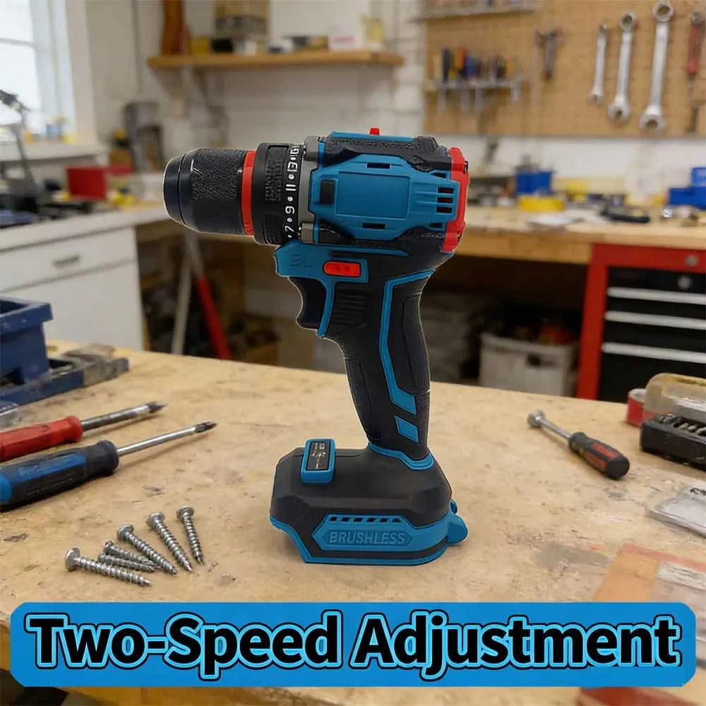 10mm Brushless Electric Impact Drill Driver 2-Speed Cordless Power Tool for Home DIY Construction 18V Battery Not Included The jack market .AU The jack market .AU Home $ 84 14:771#No battery