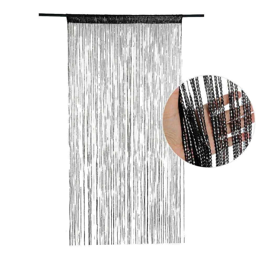 1m*2m Beaded Curtain Door Tassel String Curtain Partition Curtain Silver Tassel Silver Door Curtain Line Curtain Home Decoration The jack market .AU The jack market .AU Home $ 54 14:200003699#WH