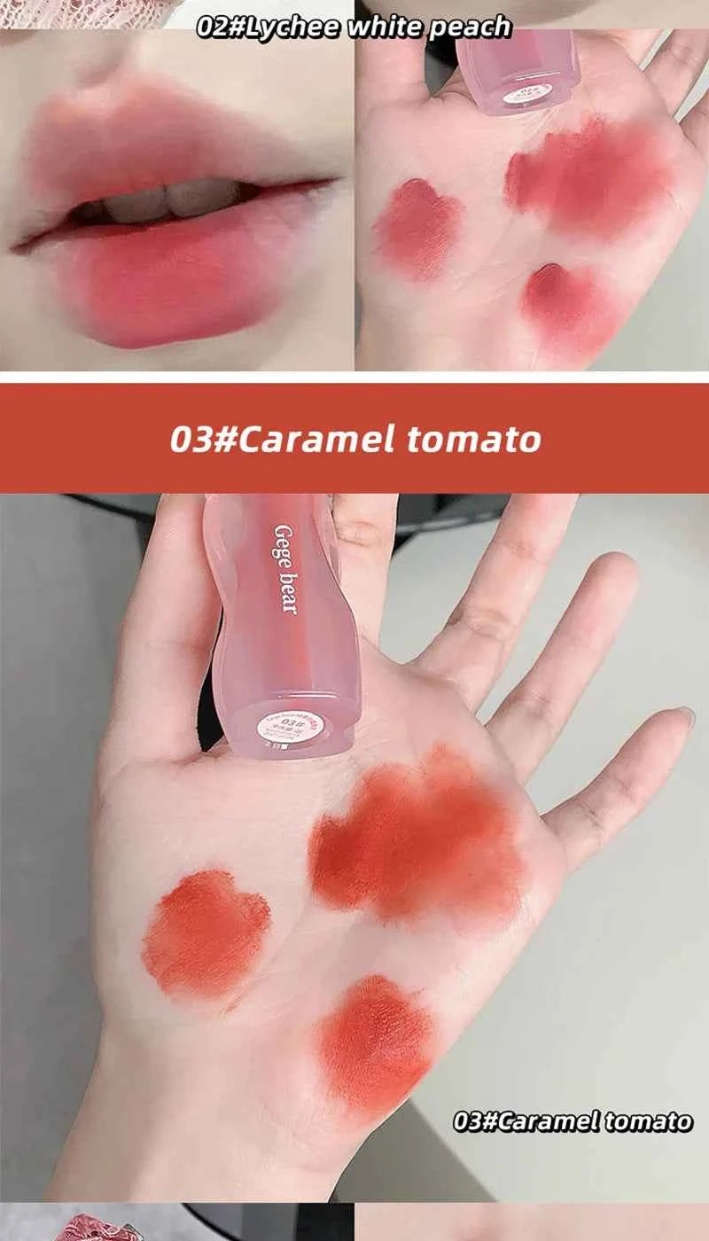 Gege Bear Velvety Cream Lip Mousse - Highly Pigmented, Nourishing Formula with Soft, Long-Lasting Texture