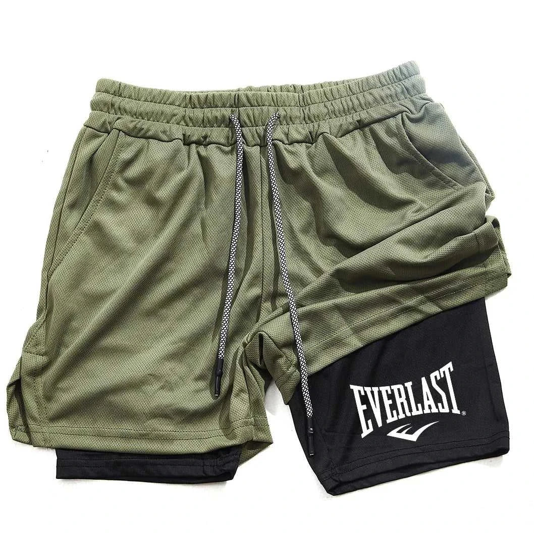 EVERLAST Men's Fashion Brand Shorts Summer Comfortable Quick Drying Sportswear Gym Jogging Training Men's Fitness 2 in 1 Shorts The jack market .AU The jack market .AU Men Fashion $ 35 14:29;5:361386