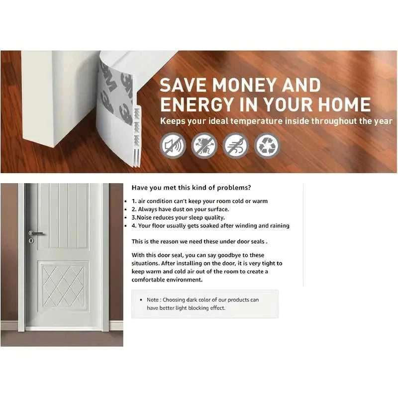 Silicone Door Draft Stopper, Under Door Draft Blocker, Insulator Door Sweep Weather Stripping, Noise Stopper, Strong Adhesive The jack market .AU The jack market .AU Home $ 53 14:193#black